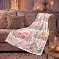 thumbnail image 6 of decorative motif Village Christmas Whimsical holiday cottage Print Festive, Festive Holiday Scene, Warm Flannel Blanket for Kitchen and Dining Room, Art Lovers Christmas Gift, Festive Home Decor, 6 of 9