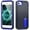 Deep Blue, variant on for iPhone 7 / 8 / SE 2020 / SE 2022 Case Kickstand Durable 3-Layer Military Grade Protective Cover Hybrid Silicone Heavy Duty Rugged Shockproof Screen Lip Raised Protection,
Purple