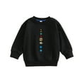 thumbnail image 2 of XXWXYD Construction Truck Space Planets Sweatshirt - Long Sleeve Pullover Top for Toddler Boys Girls 2-7 Years 𝖢artoon Graphic Tractor Cute, 2 of 5