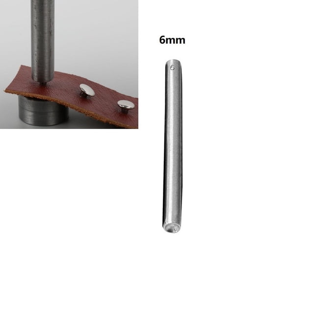 Chendee Mushroom Domed Snap Rivet Setting Tool Steel For Spike Studs Punch Hand Tool,6Mm