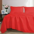 thumbnail image 2 of Hotel Quality Luxurious & Soft 4 Piece Sheet Set – 100% Long Staple Egyptian Cotton, Red, Deep Pocket 10 Inch, Ultra-Breathable, Wrinkle-Resistant Bedding (King), 2 of 5