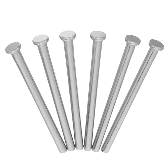 Milisten 6Pcs Plated Silver Stainless Steel Door Hinge Pins for Quick Installation in Wooden Doors