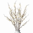 thumbnail image 3 of WMTOKK Artificial Plum Blossom Branch, Fake Peach Blossom Stem For Indoor Home Decoration, Floral Arrangement, Vase Display (White), 3 of 4