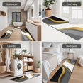 thumbnail image 5 of Black White Gold Wave Marble Kitchen Rugs Sets Of 3,Kitchen Runner Rugs Non Skid Washable,Decorative Kitchen Floor Mats for Kitchen,Sink,Laundry,17"x30"+ 17"x47" + 17"x59", 5 of 6
