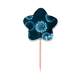 thumbnail image 1 of La ciencia azul celular patrón criatura Selección de pastelitos Star lable Flag en palillos de dientes, 1 of 3
