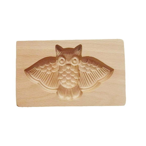 TIELUTT DIY Wooden Cookie Cutter Embossing Mould 3D Carved Wooden Cracke Mould Cookie Moulds Embossing Craft Decorative Baking Tools for Sandwich Boxes Rabbit Cookie Jar Adult Cookie round