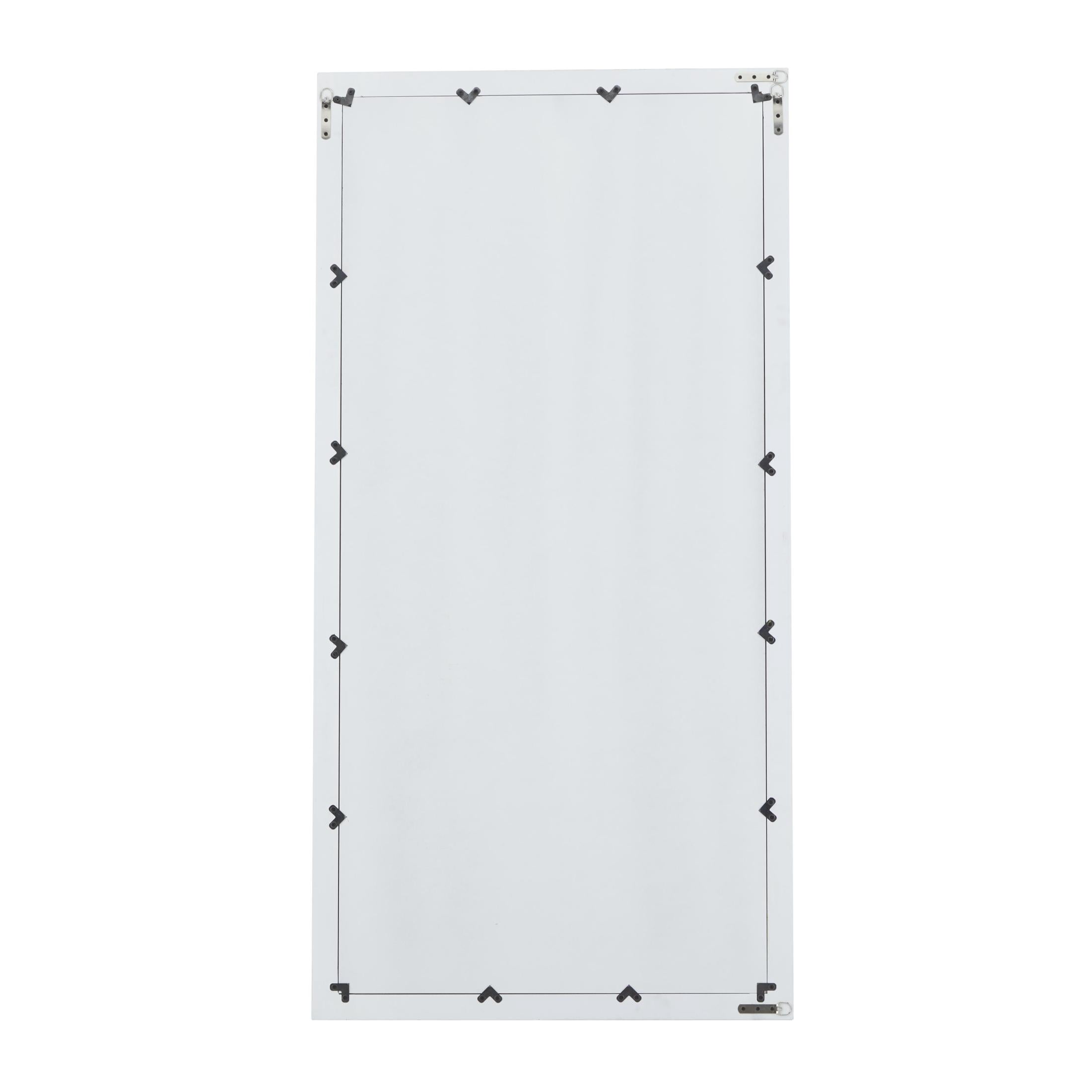 DecMode 33" x 65" White Wall Mirror