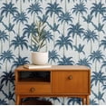 thumbnail image 2 of S4Sassy Palm Tree Wallpaper - Teal Wall Covering, 25" X 240" Self-Adhesive Plain Vinyl Wallpaper, Decorative Wallwrap, Easy Diy Wall Covering For Bedroom, Living Room, Living Space, 2 of 9