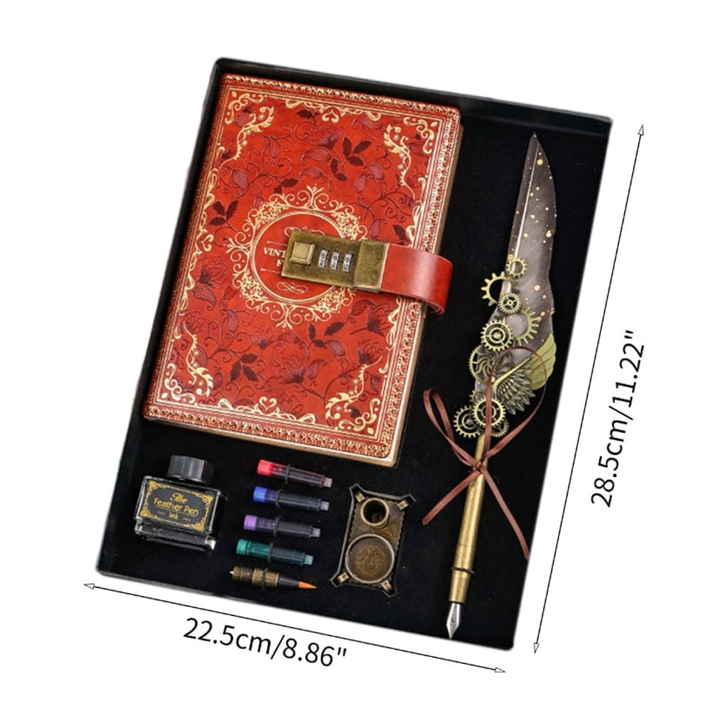 Delicate Set Password Journal PU Leathers Cover Combination Diary Digital Notebook Umbrella