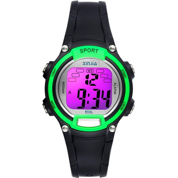 Kids Digital Watches for girls Boys,7 colors LED Flashing Waterproof Wrist Watches for Boys girls child Sport Outdoor Multifunctional Wrist Watches with StopwatchAlarm for Ages 5-14