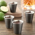 Better Homes & Gardens 4Count Stainless Steel Shot Glasses in Black