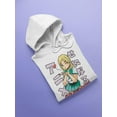 thumbnail image 3 of Smartprints Womens Graphic Hoodie White - Be Happy And Watch Anime Cotton Blend Regular Fit, 3 of 4