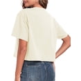 thumbnail image 2 of Women’s Short Sleeve Soft Boxy Crewneck Casual Active Workout Yoga Running Tee T Shirts, 2 of 4