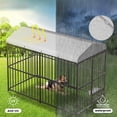 thumbnail image 5 of EuKer Outdoor Dog Kennel with Roof, 8x4x6 ft Heavy-Duty Dog Cage W/Safety Locks & Stainless Steel Bowls for Garden, Backyard, 5 of 7