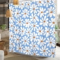 thumbnail image 2 of Tchckioa Boho Floral Shower Curtain for Bathroom,72x72 Inch Waterproof Hooks Bath Curtain Decor,Blue White, 2 of 6