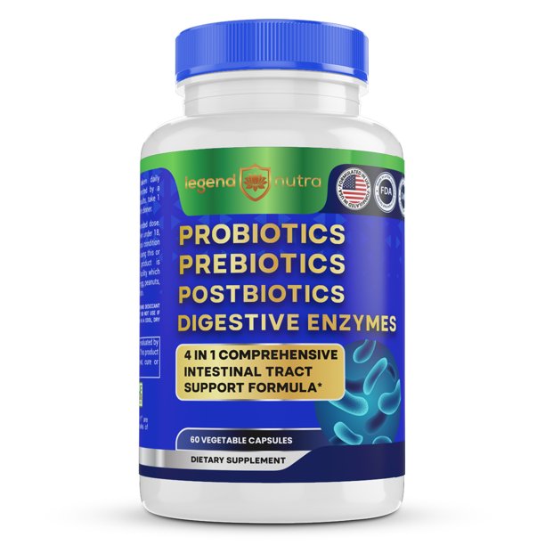 Probiotics Prebiotics Postbiotics Digestive Enzymes 4 in 1 for Men