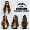 thumbnail image 2 of EASIHAIR Longues Perruques Synthétiques Ombrées Brunes pour Femmes Cheveux Naturels Perruques Ondulées Partie Intermédiaire Perruque Féminine Cosplay Perruques Résistantes à la Chaleur, 2 of 7