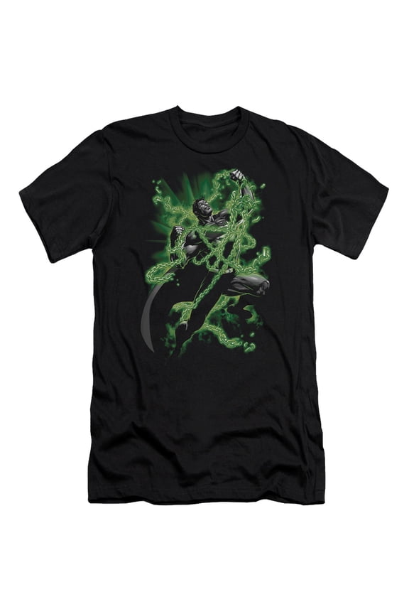 Superman Kryptonite Chains Adult 30/1 T-Shirt Black