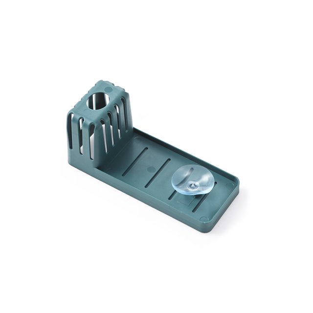 Estante, escurridor de esponja, estante de cocina azul