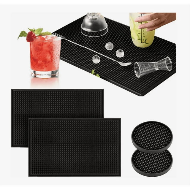 Xtellar 4pz Tapete Para Bar Grande 45 X 30cm Barra Escurridor Barman