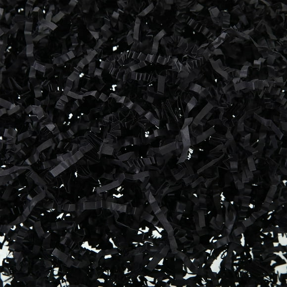 Bolsa de regalo Fulmoon, papel triturado, 1,35 kg, color negro arrugado