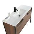 thumbnail image 4 of Fine Fixtures Oakville 48 in. W x 18 in. D x 33 in. H Bathroom Vanity in Walnut Ebony with White Ceramic Sink - Black hardware, 4 of 7
