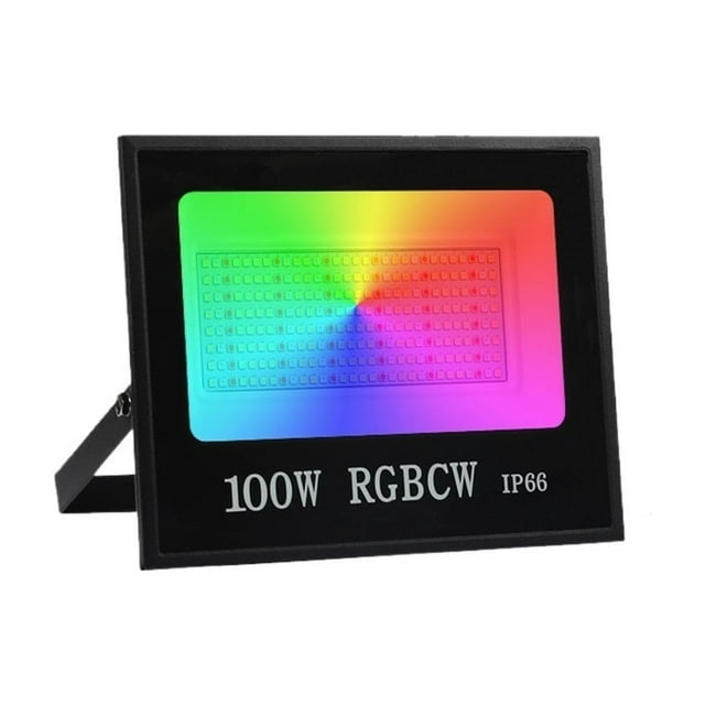 Projecteur d'Inondation Intelligent à DEL, Projecteur d'Extérieur IP66 pour Paysage, Cour, Mur Extérieur, Projecteur Réfléchissant pour Décoration de Noël, Sélection à Modes Multiples