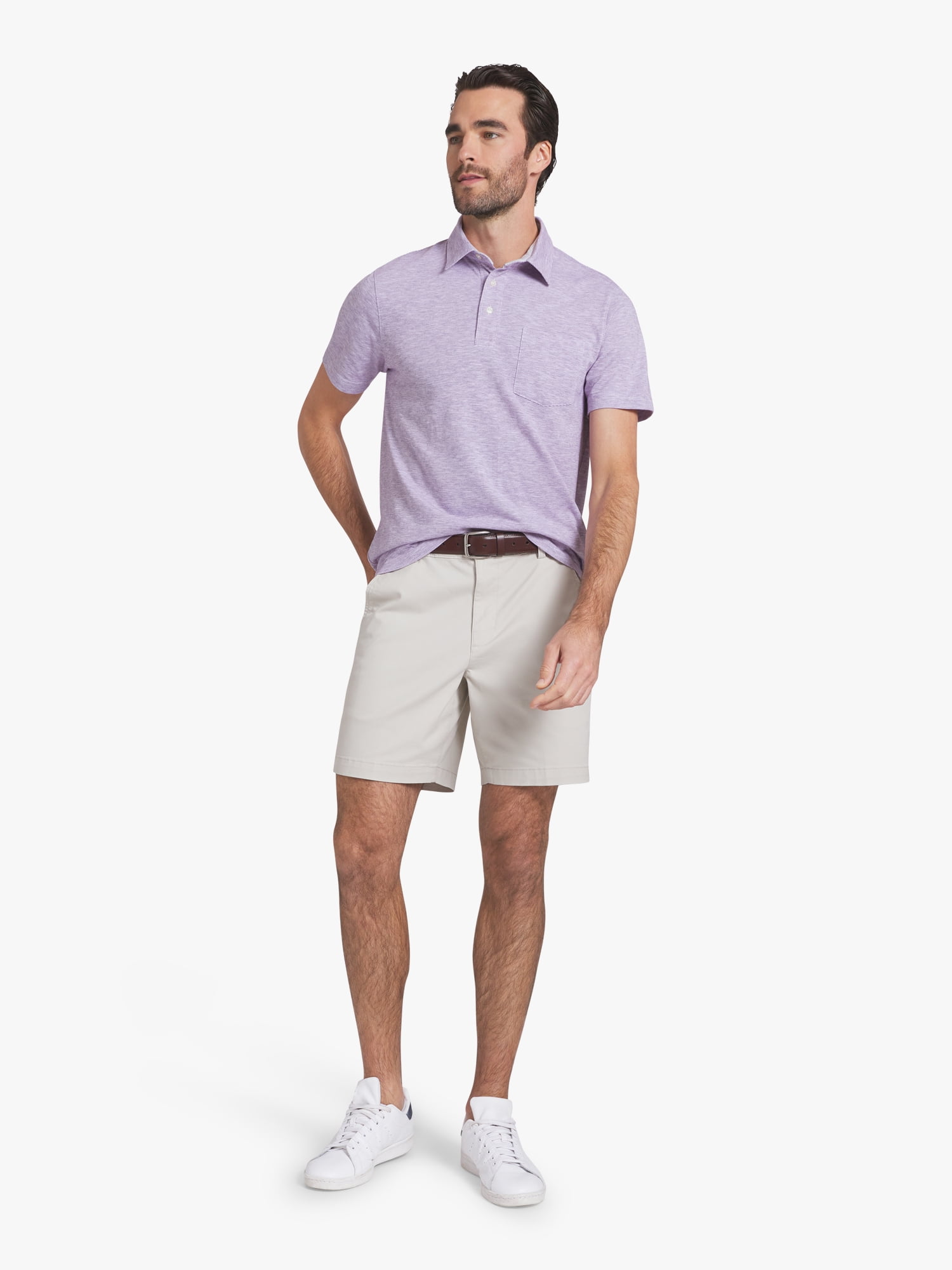 Chaps Men's and Big Men's Harbor Side Slub Short Sleeve Polo Shirt, Sizes S-3XL