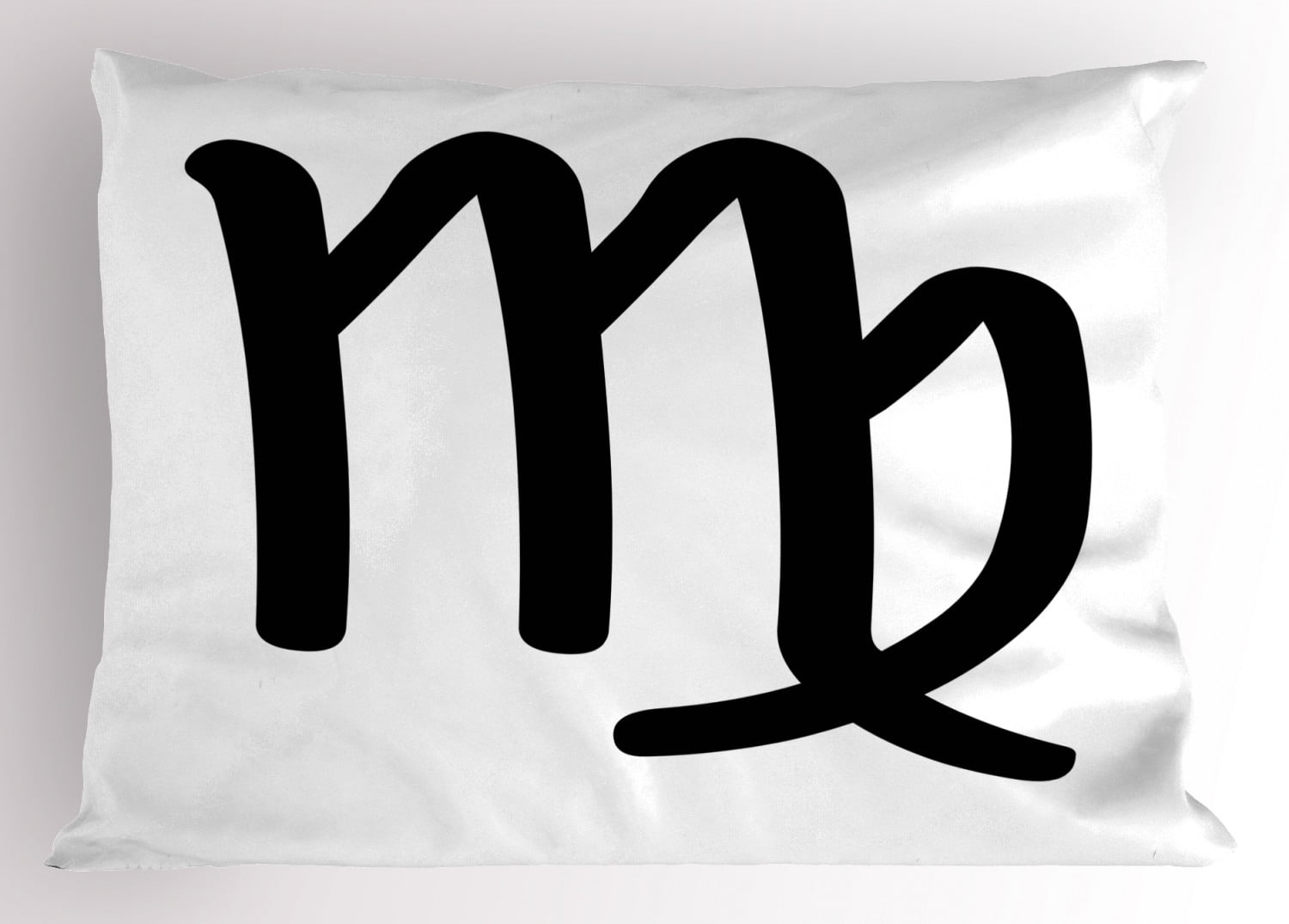 Zodiac Virgo Pillow Sham Hand Drawn Style The Virgin Big Astrology Sign
