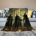 thumbnail image 2 of Pratyus Witches Forest Full Moon Throw Blankets Cozy Soft Fuzzy Plush Home Decor Blanket All Seasons Halloween 40x50in, 2 of 6