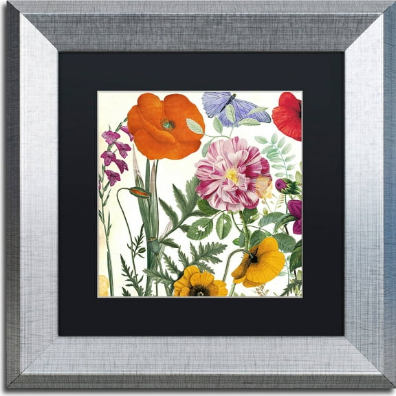 Trademark Fine Art "Printemps II" Canvas Art by Color Bakery, Black Matte, Silver Frame