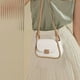 thumbnail image 3 of Bolso bandolera para niñas, bolso portátil con cremallera, bolso de mano versátil para mujeres, Caqui Blanco, 3 of 8