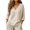 Khaki, variant on Long Sleeve Shirts for Women Gingham Plaid Tops V Neck Casual Loose Blouse