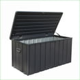 thumbnail image 5 of Deck Boxes 100 Gallon Waterproof Lockable Outdoor Storage for Patio Garden Pool | Dark Gray | Steel | Rectangle, 5 of 6