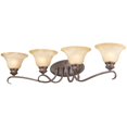thumbnail image 1 of Beaumont Lane 4 Light Marbled Glass Vanity Light in Rubbed Bronze, 1 of 5