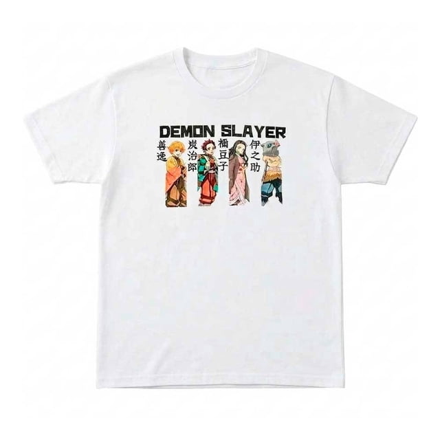 Playera Aniplex para Niño Estampado Demon Slayer Blanco Talla 14