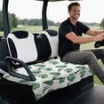 thumbnail image 4 of Bulopur Palm Tree Golf Cart Seat Covers for 2-Person Seats Washable Golf Cart Towel Seat Covers with 4 Front Pockets& Nonskid Bottom Gift for Friends, 4 of 8