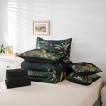 thumbnail image 6 of Feelyou Jungle Leopard Animal Bedding Comforter Set 7 Pieces, Wildlife Cheetah Lover Full Bedding Set, Rustic Leaf Flower Reversible Fitted Sheet Flat Sheet, Super Cozy Room Decor, 6 of 8
