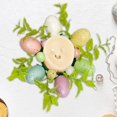 thumbnail image 4 of DFC Easter Egg Candle Rings Wreaths Candle Wreaths Rings Spring Floral Candle Ring Pillar Candle Ring Wreath With Easter Eggs Desk Easter Floral For Candles Tablet, 4 of 7