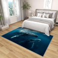 thumbnail image 4 of 3x5 Rug, Whale Door Mat, Underwater Ocean Animal Rug, Sea Marine Rugs for Entryway, Washable & Non Slip & Soft Low Pile Small Carpet, Indoor Doormat, Whale Home Decor & Gifts, 4 of 7