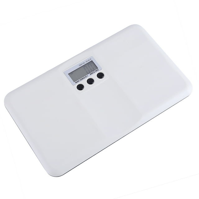Digital LCD Body Weight Scale with Backlight Low Battery Alarm and Memory Function, 0.3-150kg Capacity for Household, Pet, Baby, Traveling