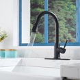 thumbnail image 4 of Boyel Living 3-function Kitchen Faucet with Pull Down Spout,Single Handle Kitchen Sink Faucets with Base Plate in Matte Black, 4 of 9