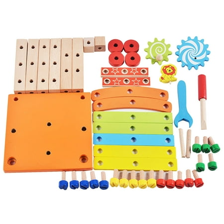 

Party Decorations Outdoor Decor Decorations For Bedroom Wooden Children Assembly And Disassembly Chair Screw Nut Combination Block A