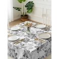 thumbnail image 3 of Spring Floral Suqare Tablecloth - 54 x 54 Inch, Grey Dandelion Plants Pastoral Flower Botanical Waterproof & StainResistant Tablecloth, Washable Oil-proof Table Cover for Dining/Party/Wedding/Buffet, 3 of 9