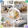 thumbnail image 4 of White Yellow Flower Sunflower Pattern Square Tablecloth,Waterproof Square Table Cover,Wipeable Spillproof Washable Table Cover for Home Kitchen Party Decor 52"x52"(132x132cm), 4 of 6