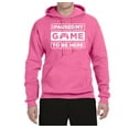 thumbnail image 2 of I Paused My Game to be Here Gaming Sports Unisex Graphic Hoodie Sweatshirt, Neon Pink, 3XL, 2 of 3