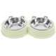 thumbnail image 1 of Comedero doble de acero inoxidable antideslizante para gatos y perros pequeños. Apto para lavavajillas. Apto para cachorros, perros medianos y gatos., 1 of 7