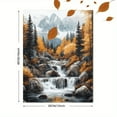 thumbnail image 3 of Autumn Waterfall Mountain Landscape Canvas Print/Wall Art，Perfect for Living Room，Office， and Hotel Decoration., 3 of 8