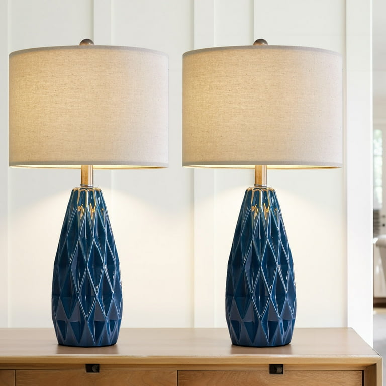 Set Of 2 Golden Waffle Table Lamps Set Of 2 Golden Waffle Table Lamps