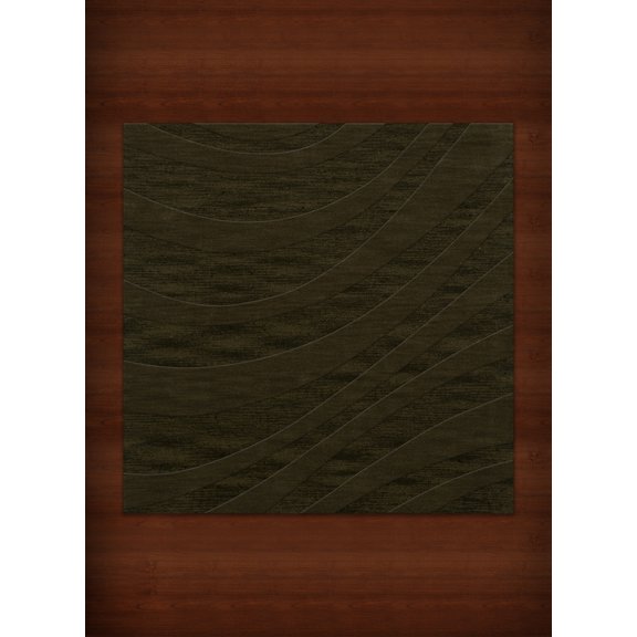 Dalyn Dover Area Rug DV12 Dv12 Olive Waves Swirls 10' x 10' Square